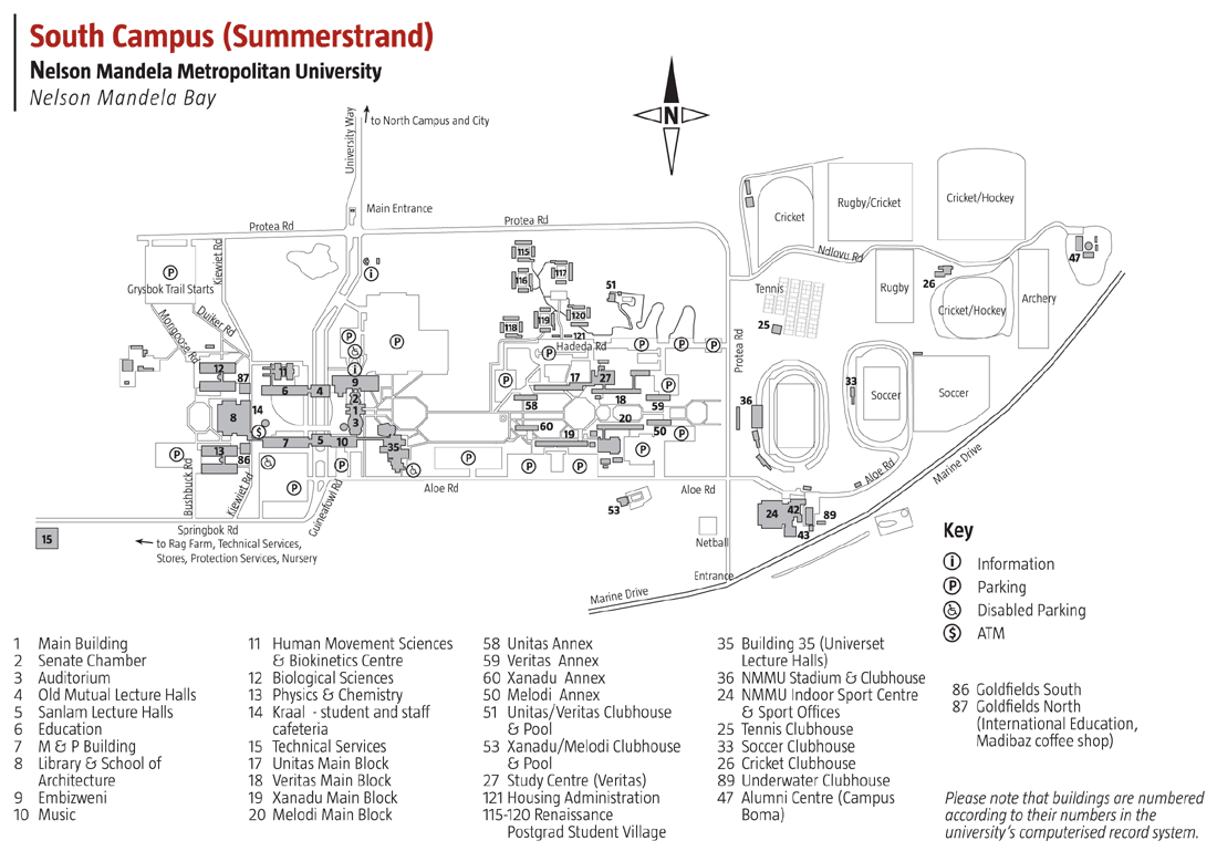 South Campus Map 